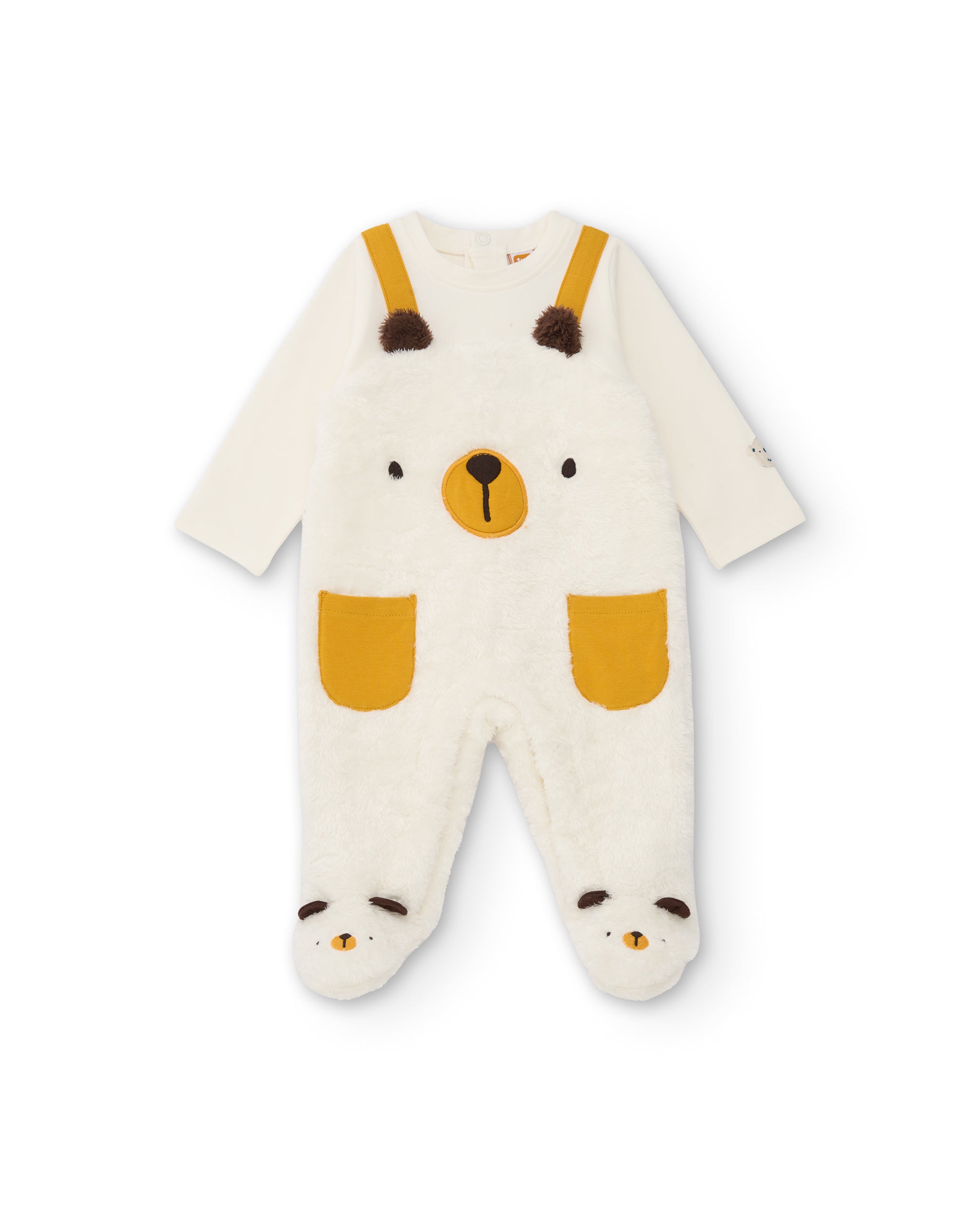 Tuc Tuc pagliaccetto neonato peluche orso ecrù