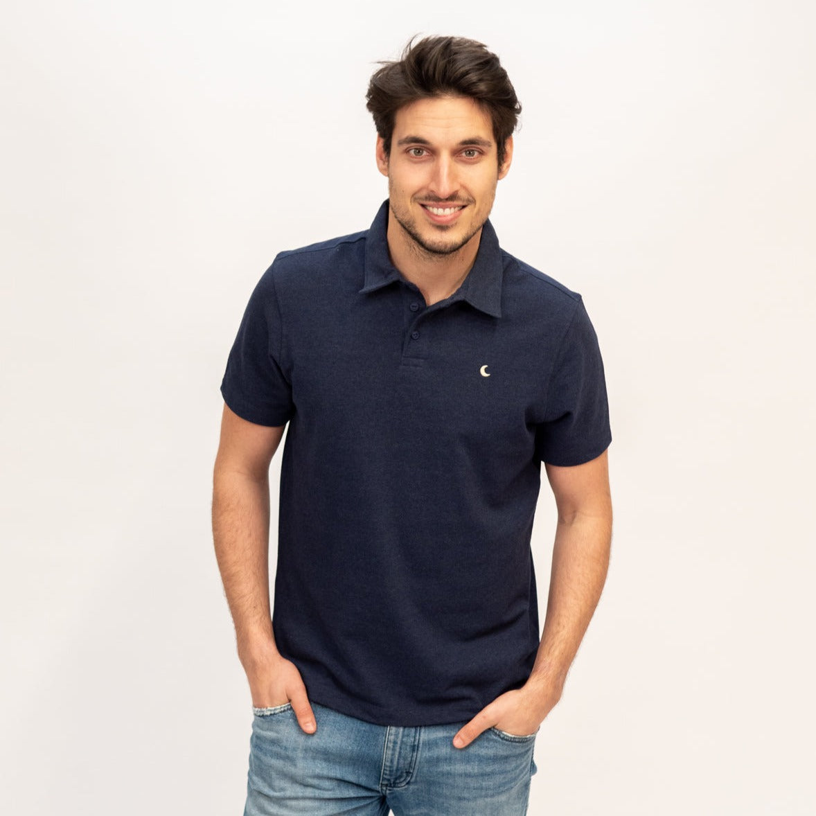 Ella and Rapha Moon polo uomo blu casual