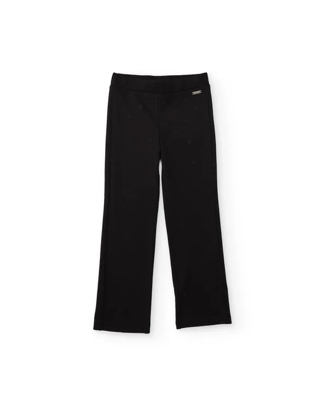 Tuc Tuc pantaloni neri bambina pois luminosi elastico