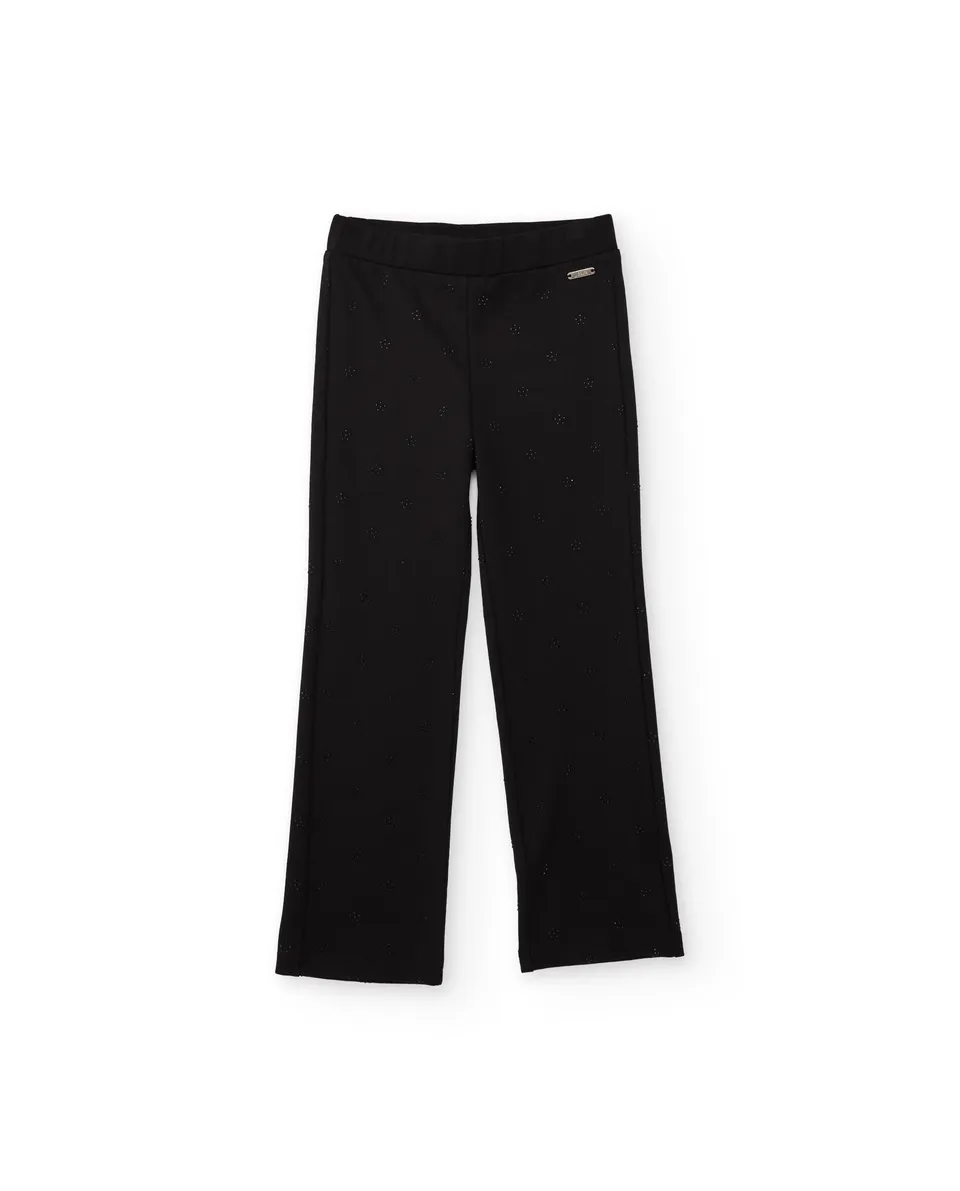 Tuc Tuc pantaloni neri bambina pois luminosi elastico