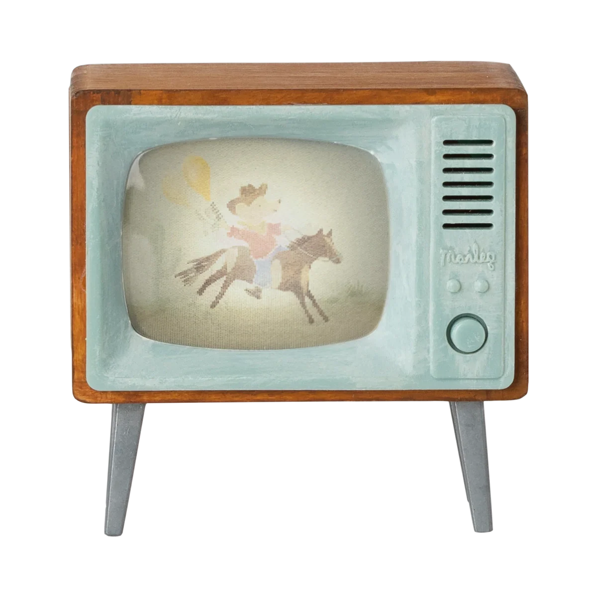 Maileg Televisione miniatura legno per topini con luce