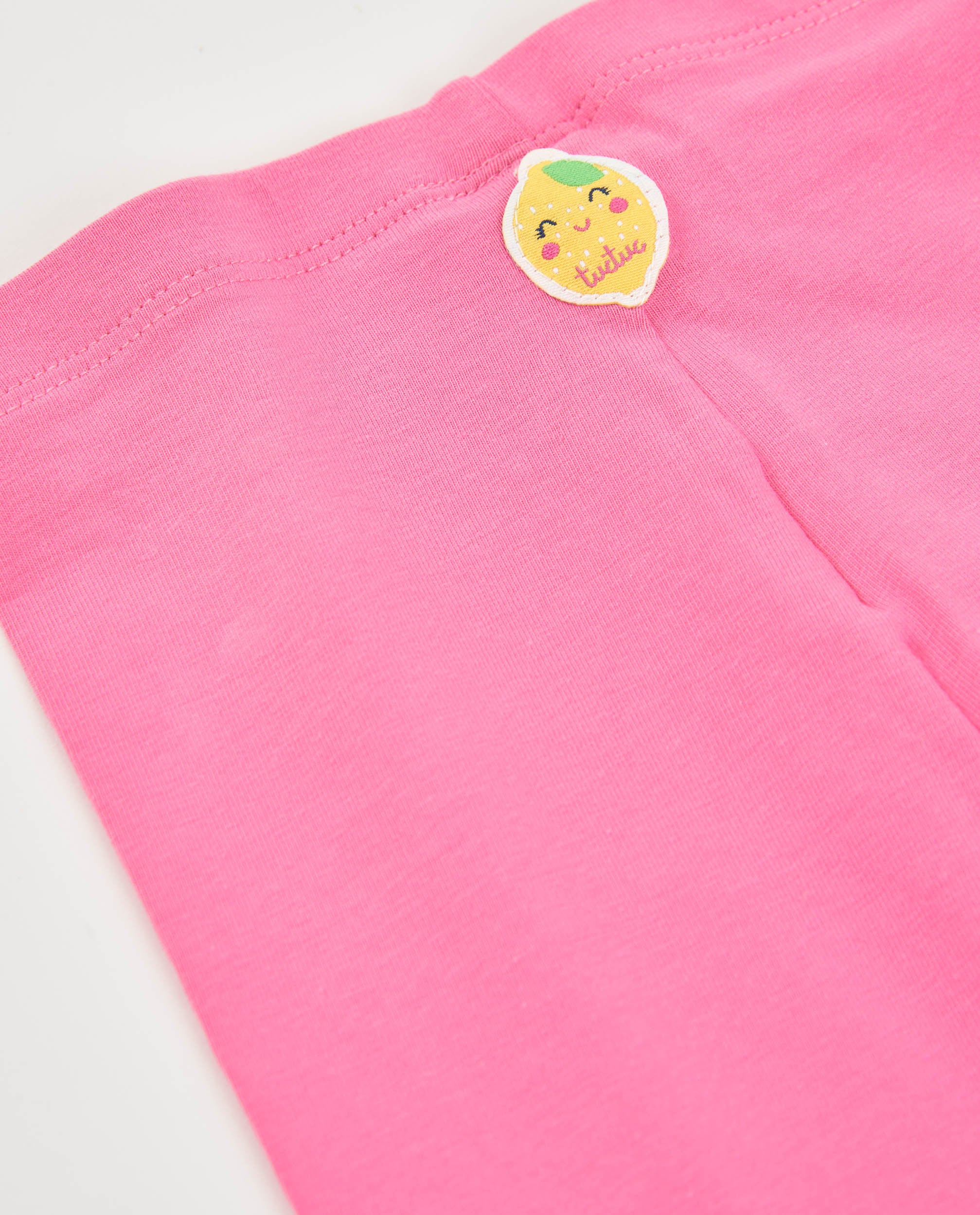 Tuc Tuc leggings bambina rosa elastici in maglia leggera