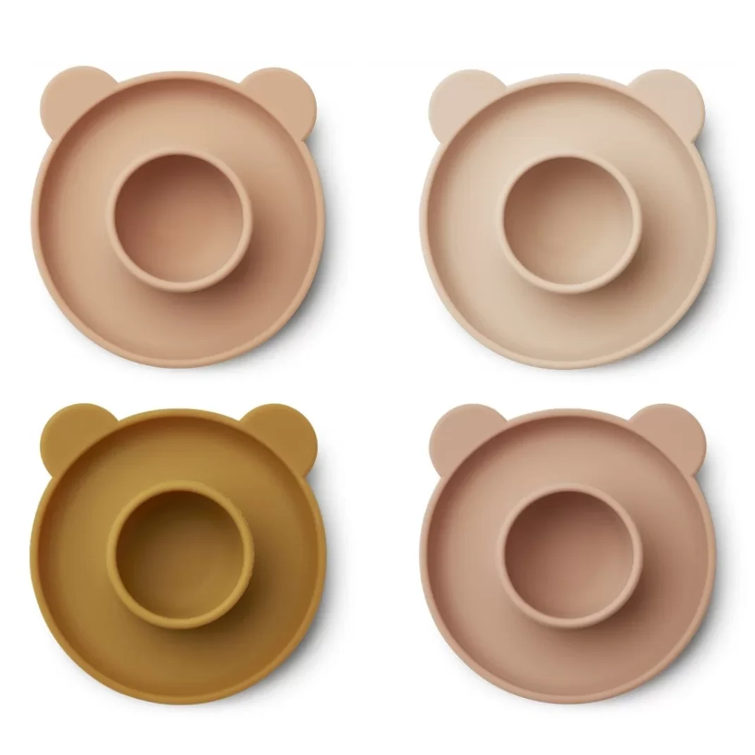 Liewood Janus portauovo silicone rosa set 4 pezzi