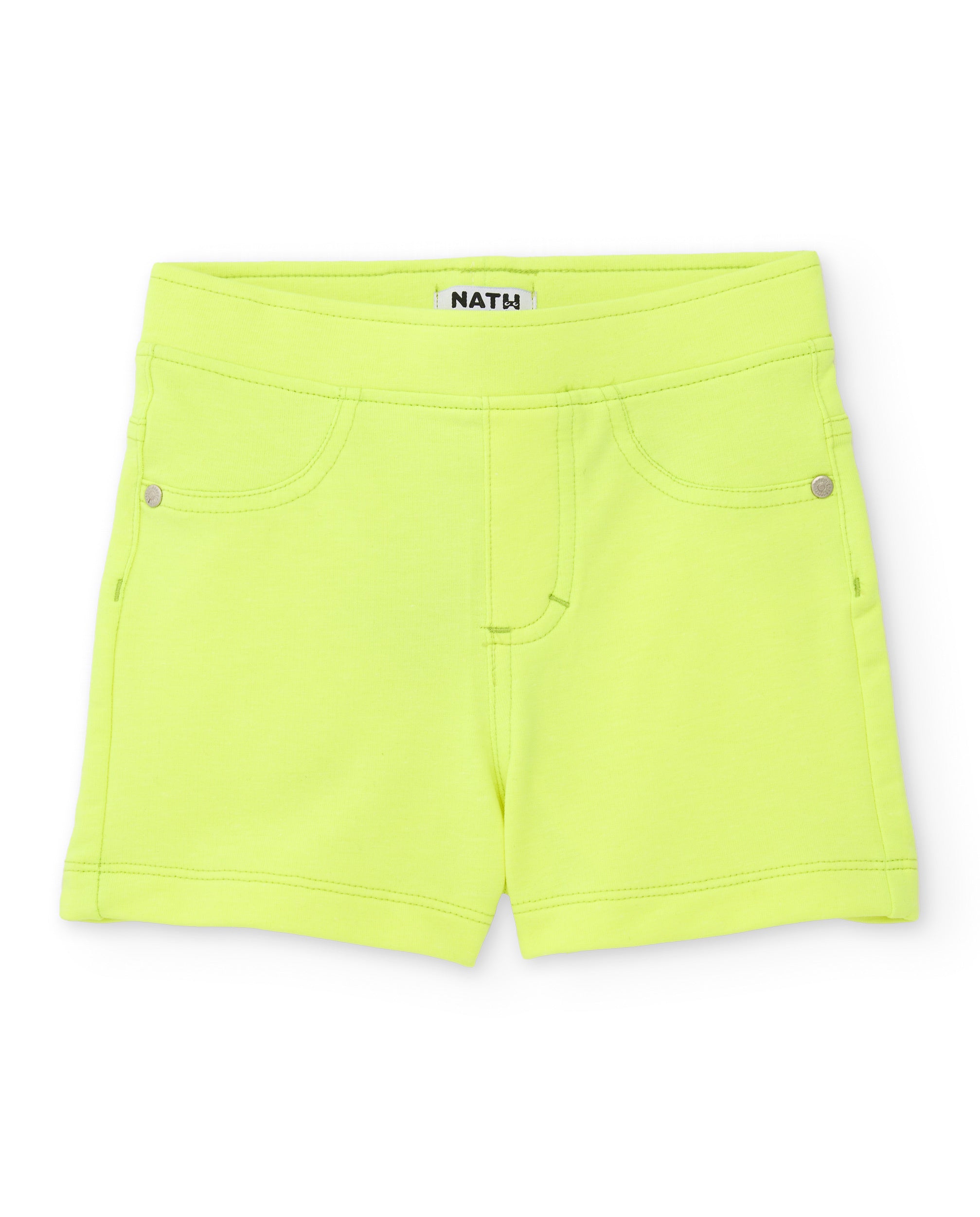 Tuc Tuc shorts bambina giallo neon elasticizzati tasche
