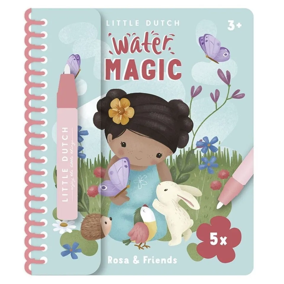 Little Dutch Rosa Friends Libro Magico Acqua riutilizzabile