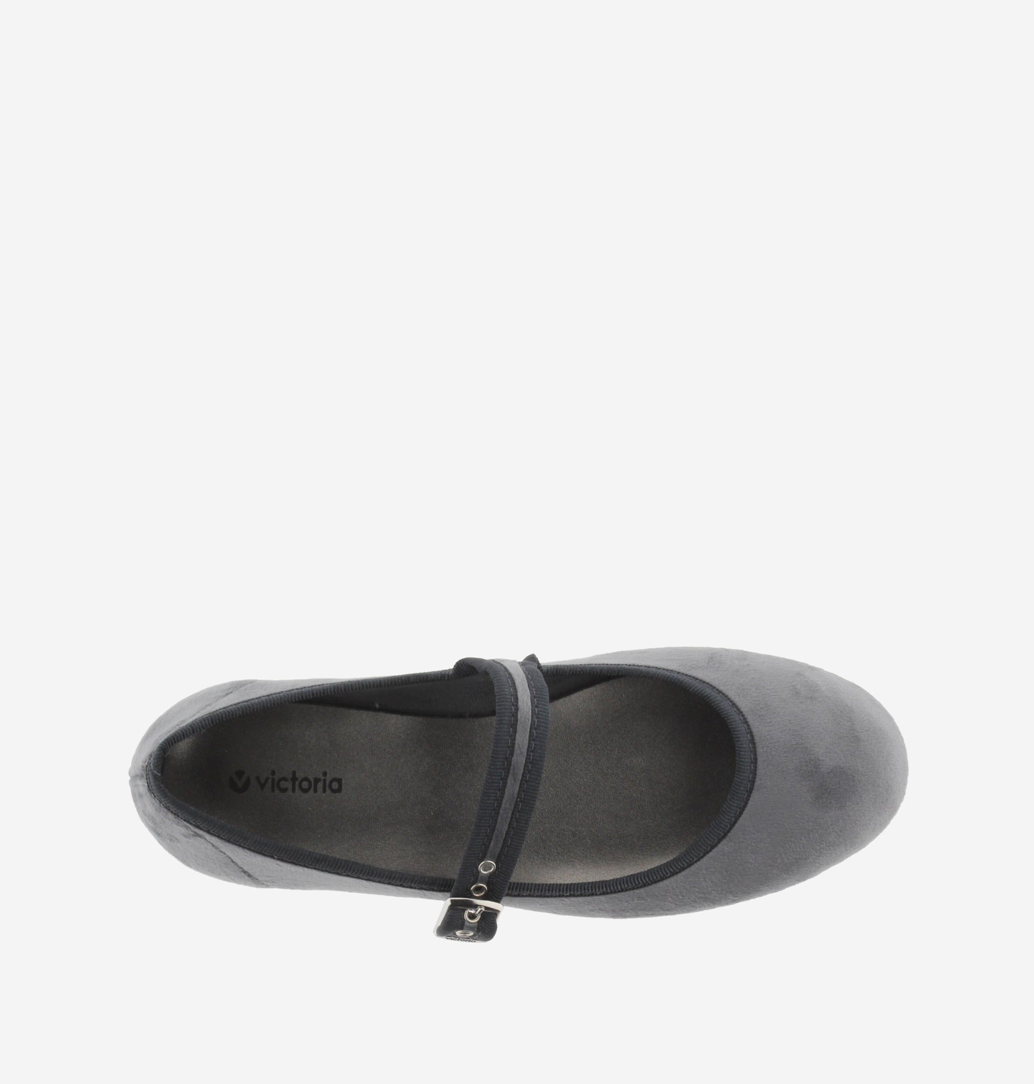 Victoria Mercedita Velluto Ballerine Grigie Gomma