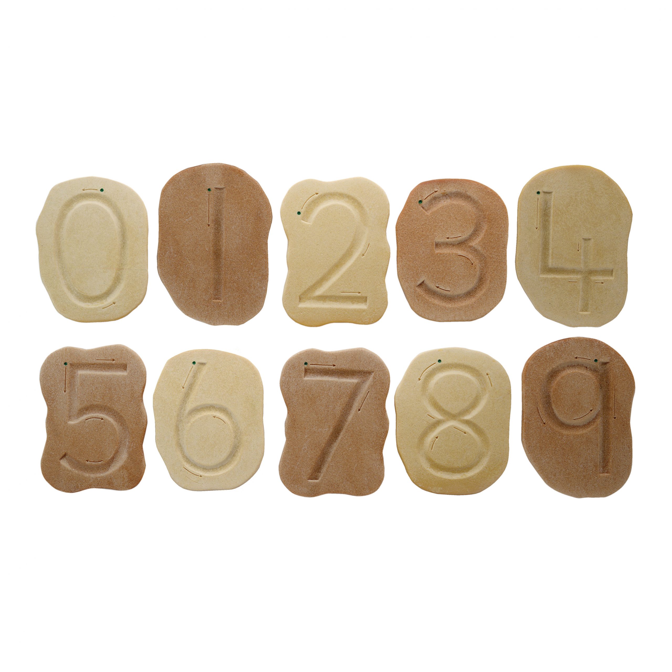 Yellow Door Numeri set 10 pietre tattili in pietra