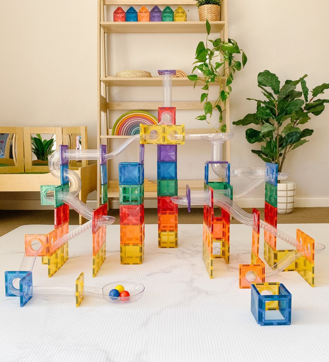 Connetix Ball Run Pack costruzioni magnetiche 92 pezzi