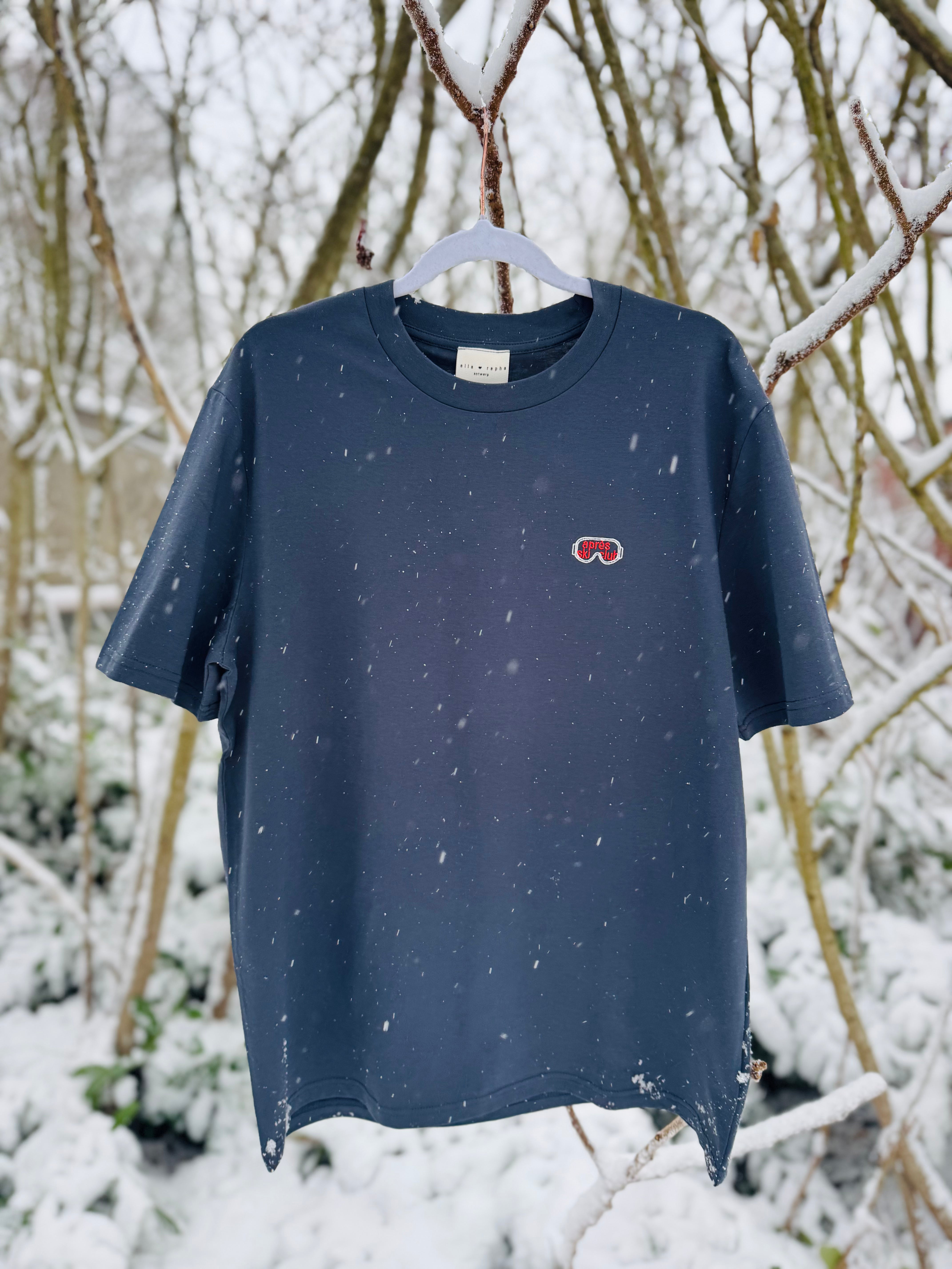 Ella and Rapha Apres Ski Club t-shirt grigia cotone bio