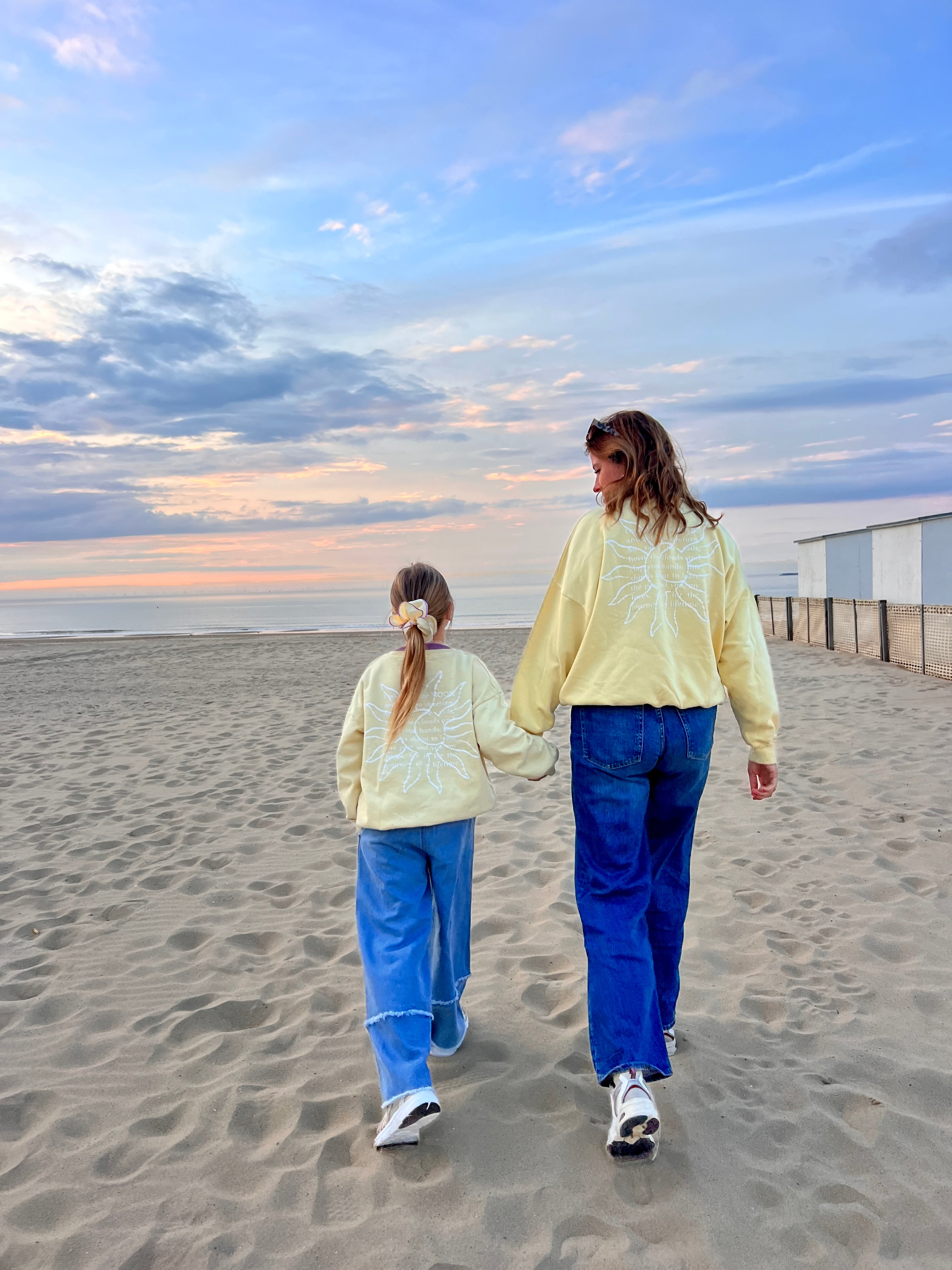 Ella and Rapha Sun Moments felpa donna gialla loose