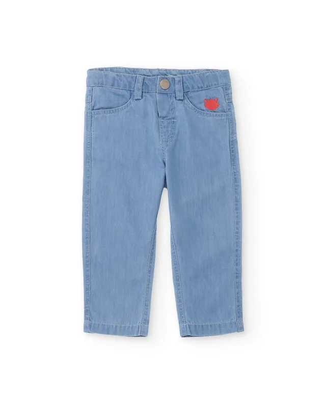 Tuc tuc jeans bimbo azzurro denim leggero granchio