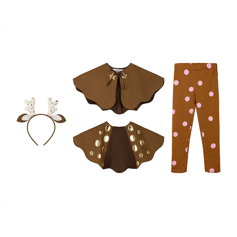 PartyDeco Cerbiatto costume 3 pezzi 3-5 anni