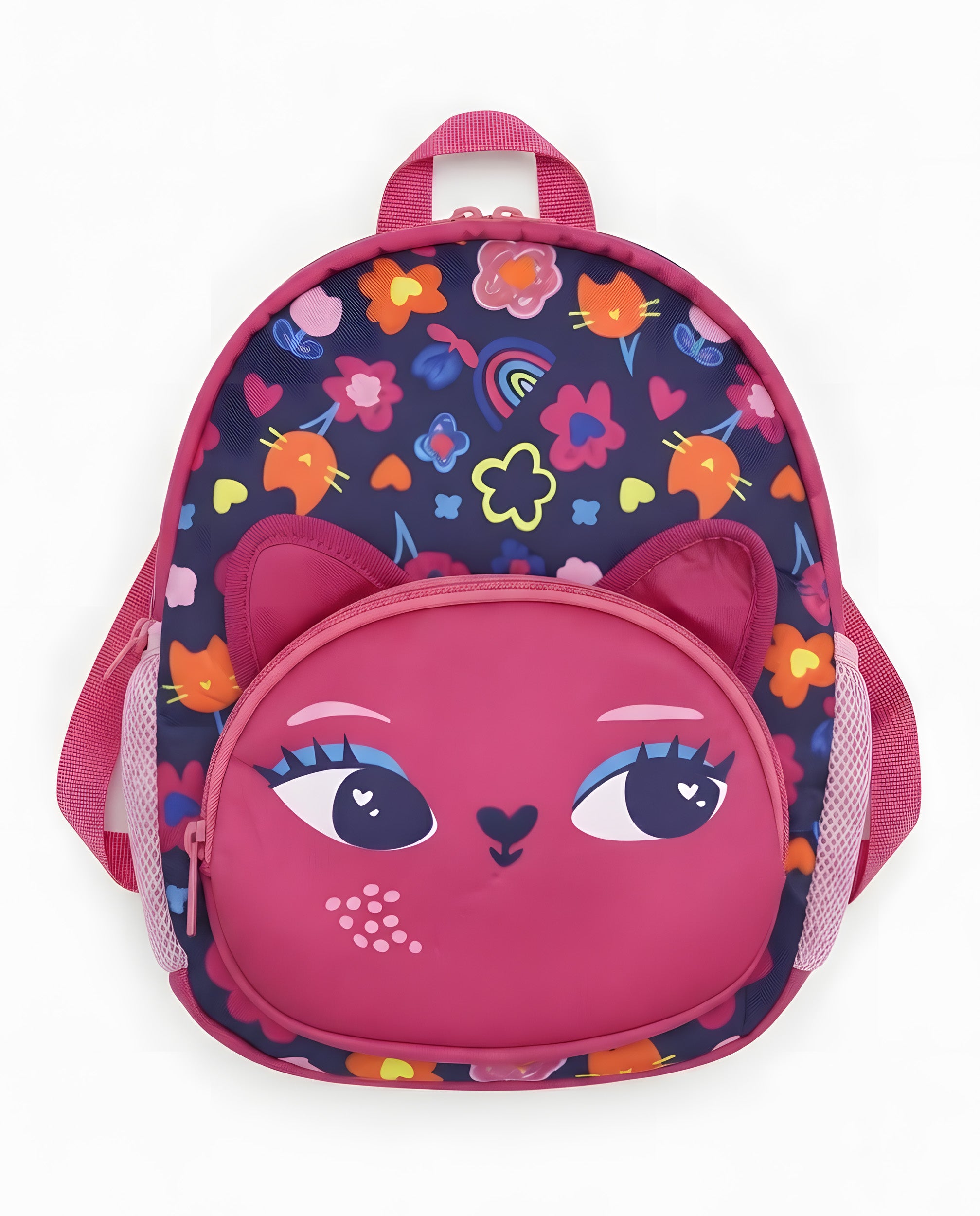 Tuc Tuc zaino bambina fucsia fiori gatto