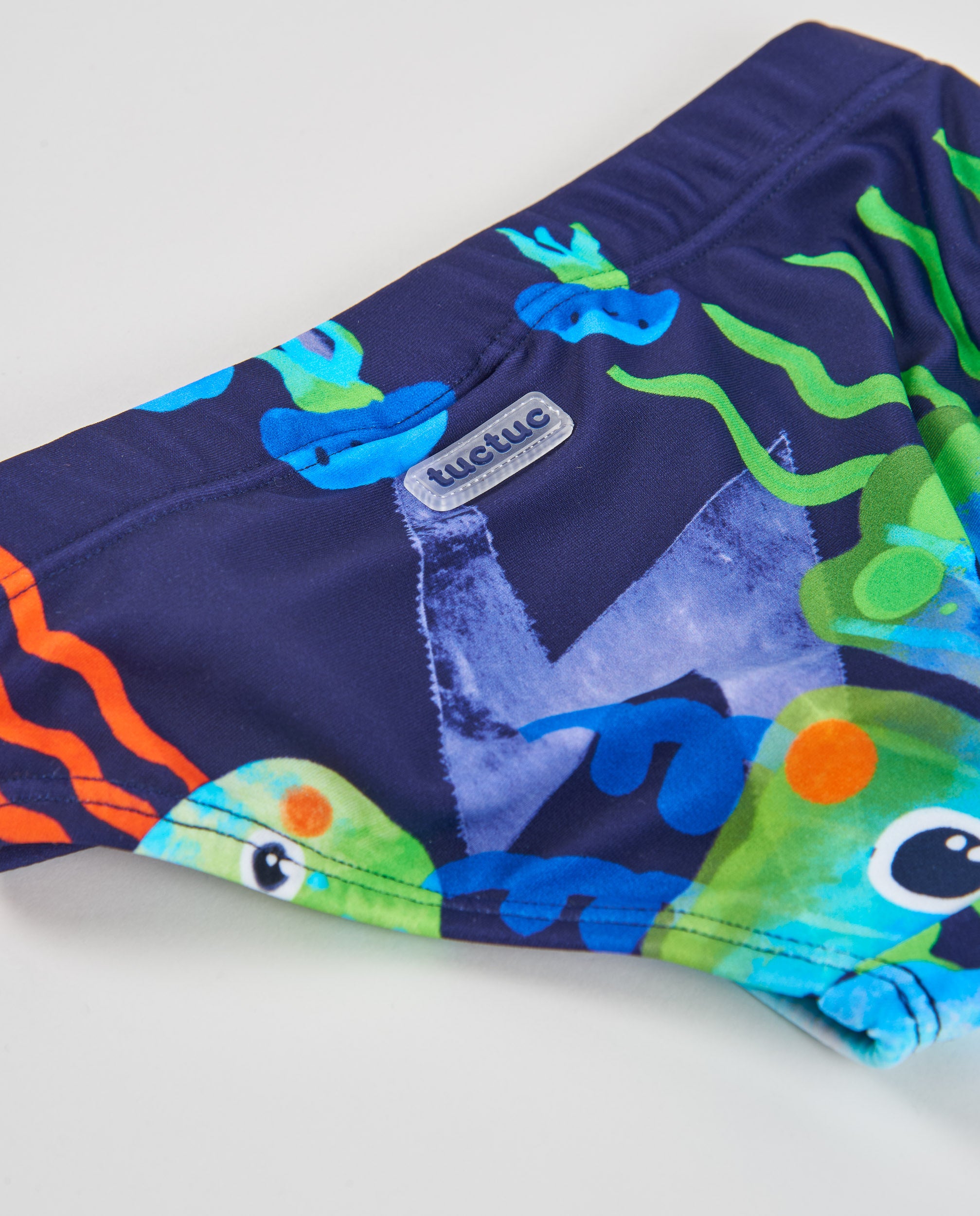 Tuc Tuc costume slip bambino blu stampa mare