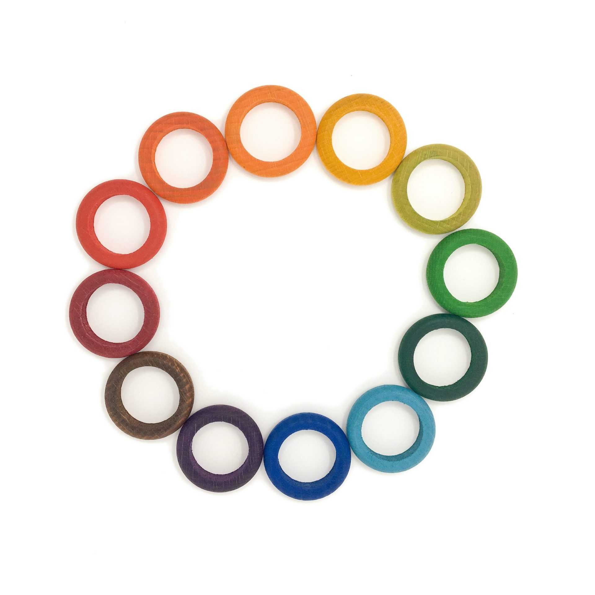 Grapat 12 Anelli Arcobaleno gioco legno Waldorf