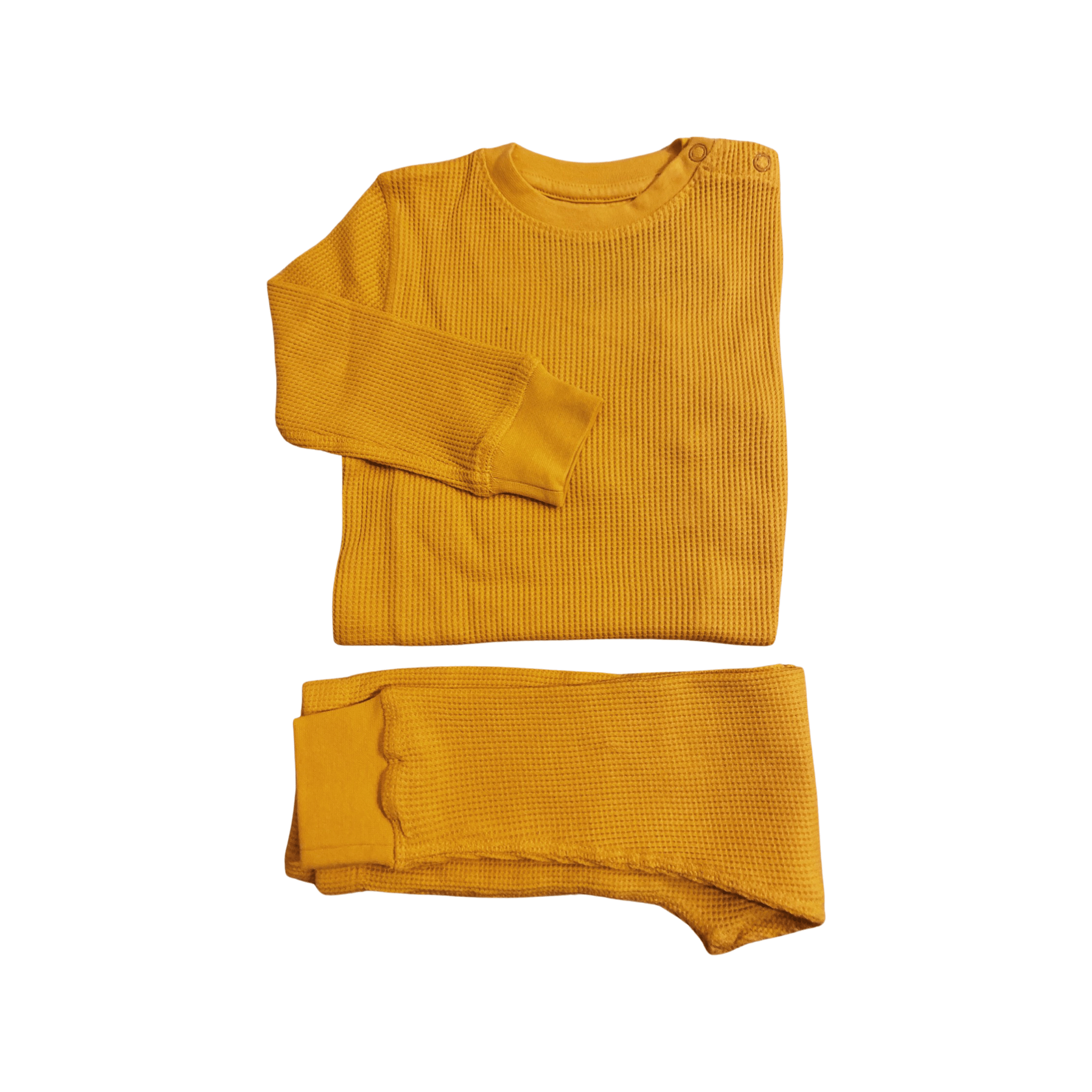 Slugs & Snails set waffle bimbi giallo senape cotone bio