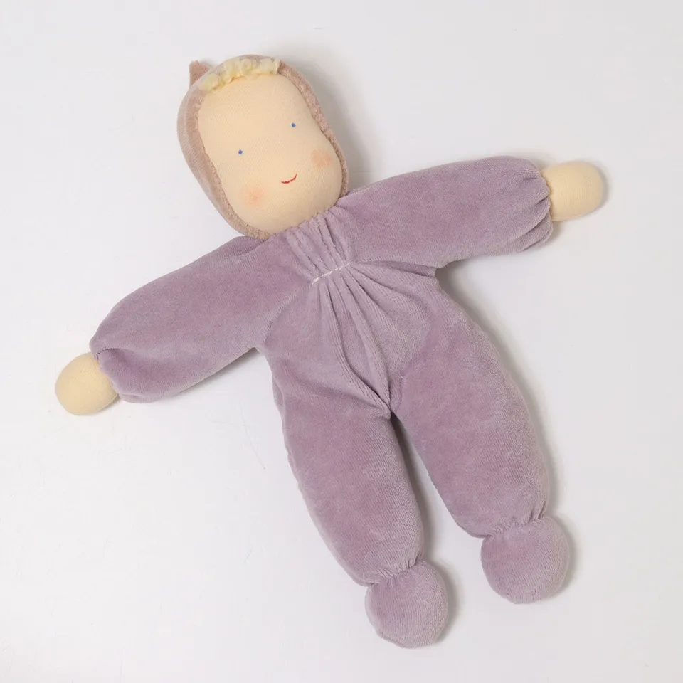Grimm's Baby bambola Waldorf lilla 30 cm cotone