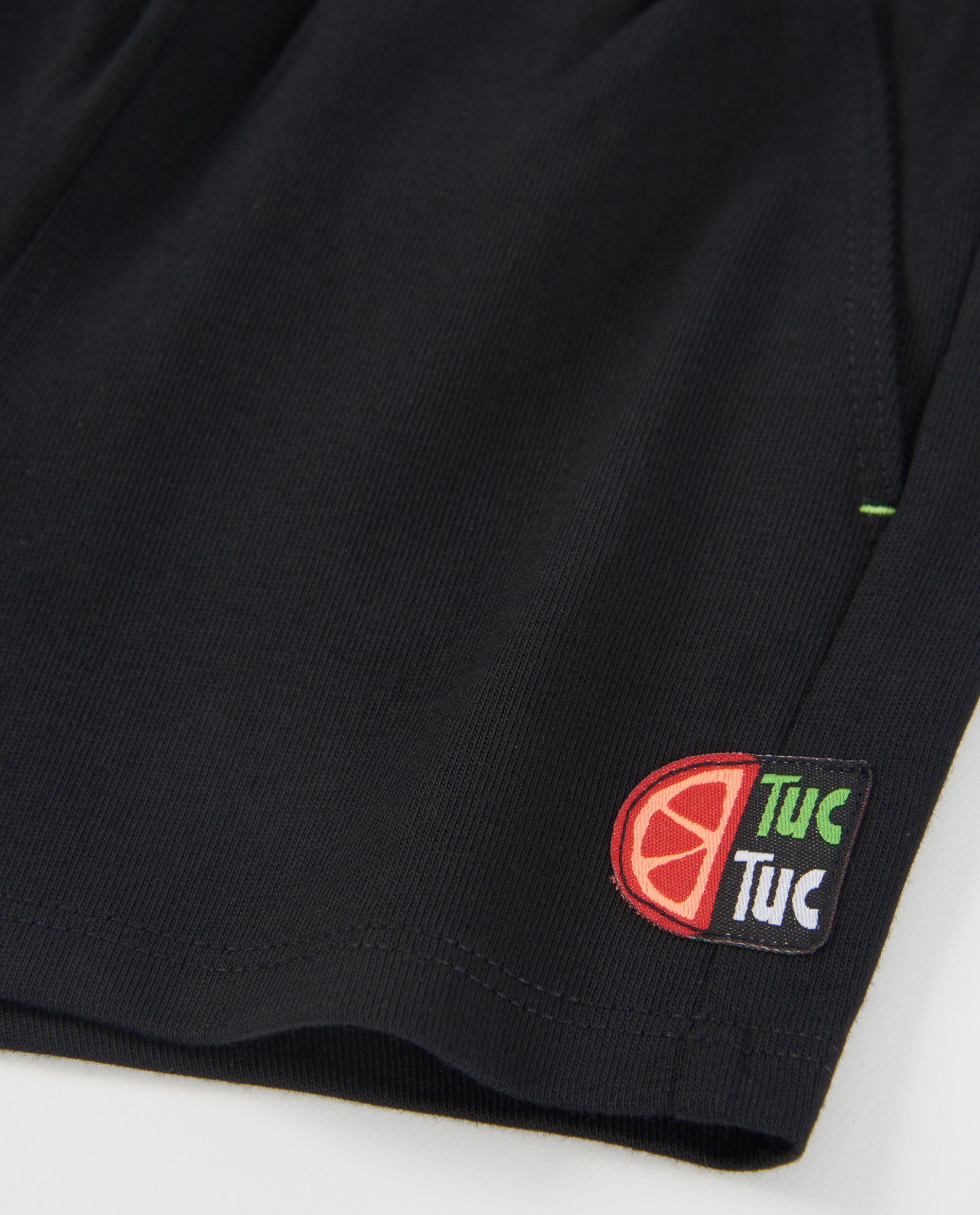 Tuc tuc bermuda bimbo nero in jersey cotone