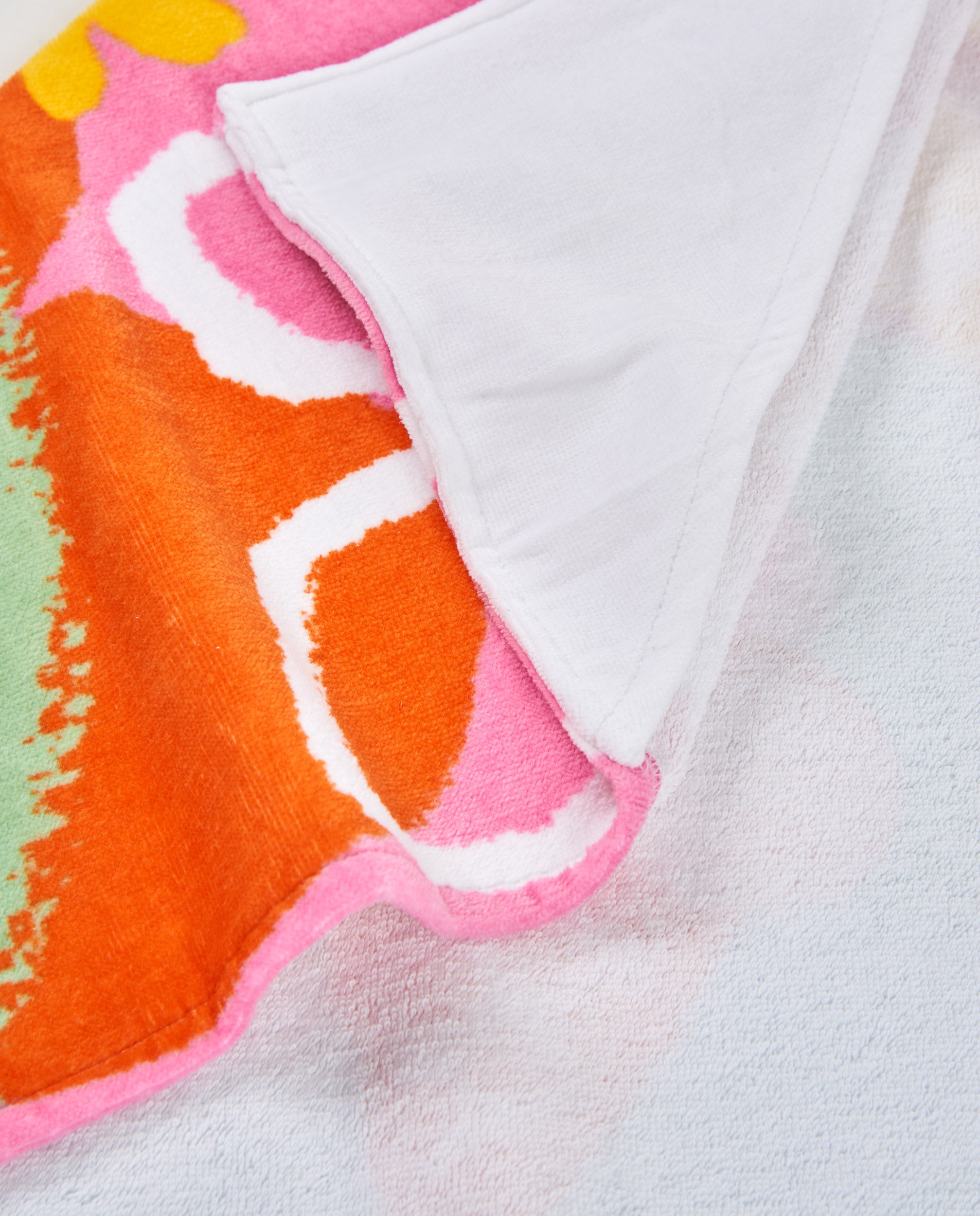 Tuc Tuc poncho mare bambina rosa con cappuccio