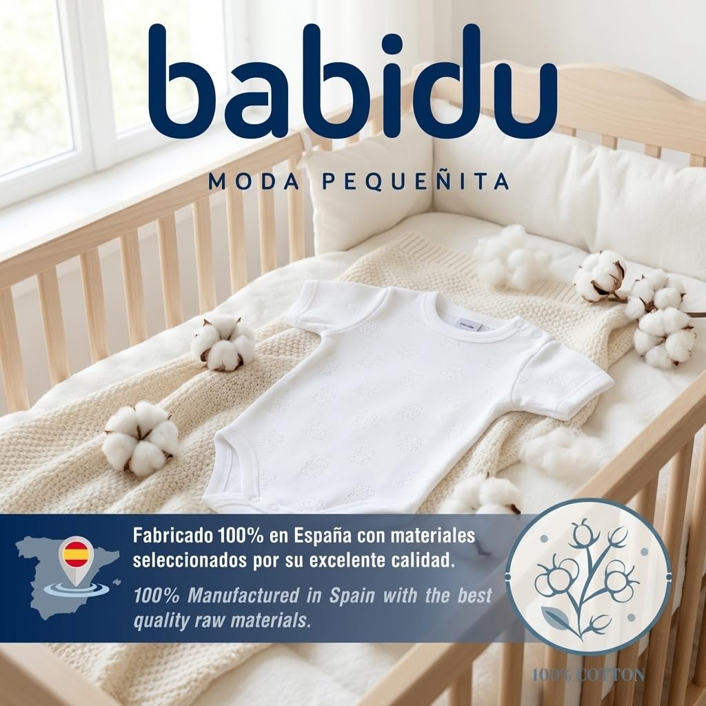 Babidu Body Manica Corta Cotone Traforato Orsetto 2-3 Anni