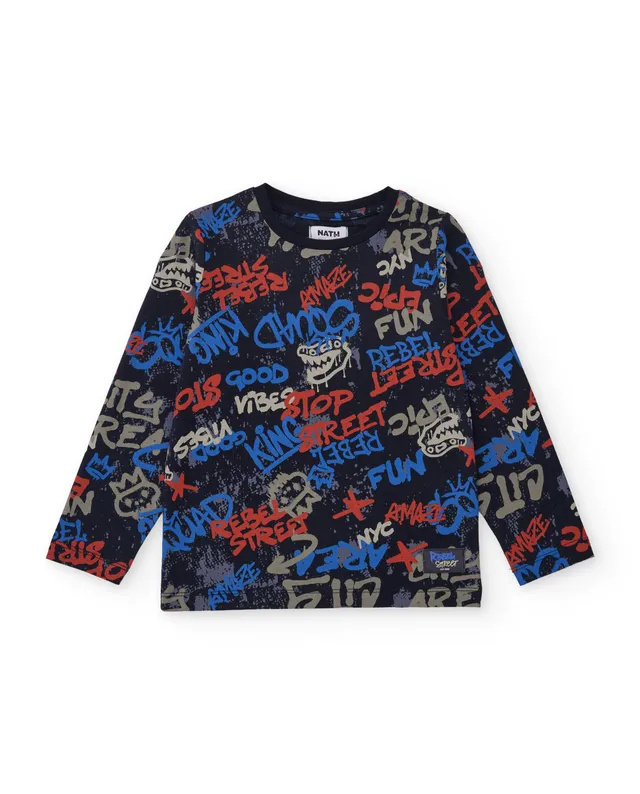 Tuc Tuc Rebel Street maglia bambino graffiti blu 4A