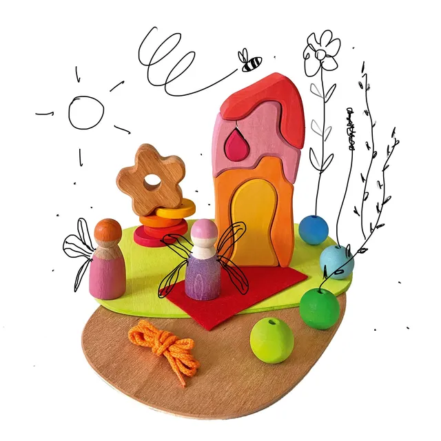 Grimm's Mini Mondo Play down by the meadow set gioco