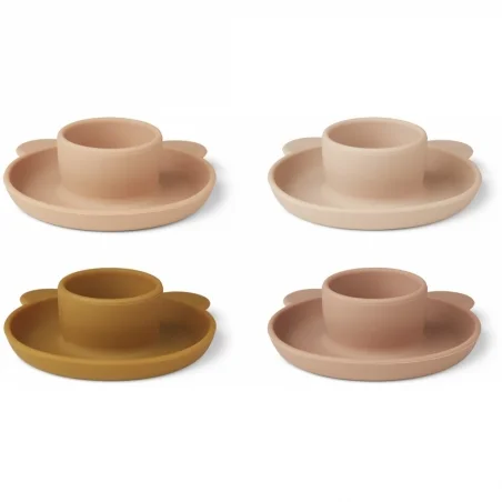 Liewood Janus portauovo silicone rosa set 4 pezzi