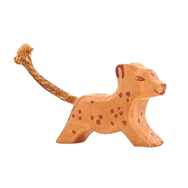 Ostheimer Leopardo Piccolo figura legno dipinta a mano