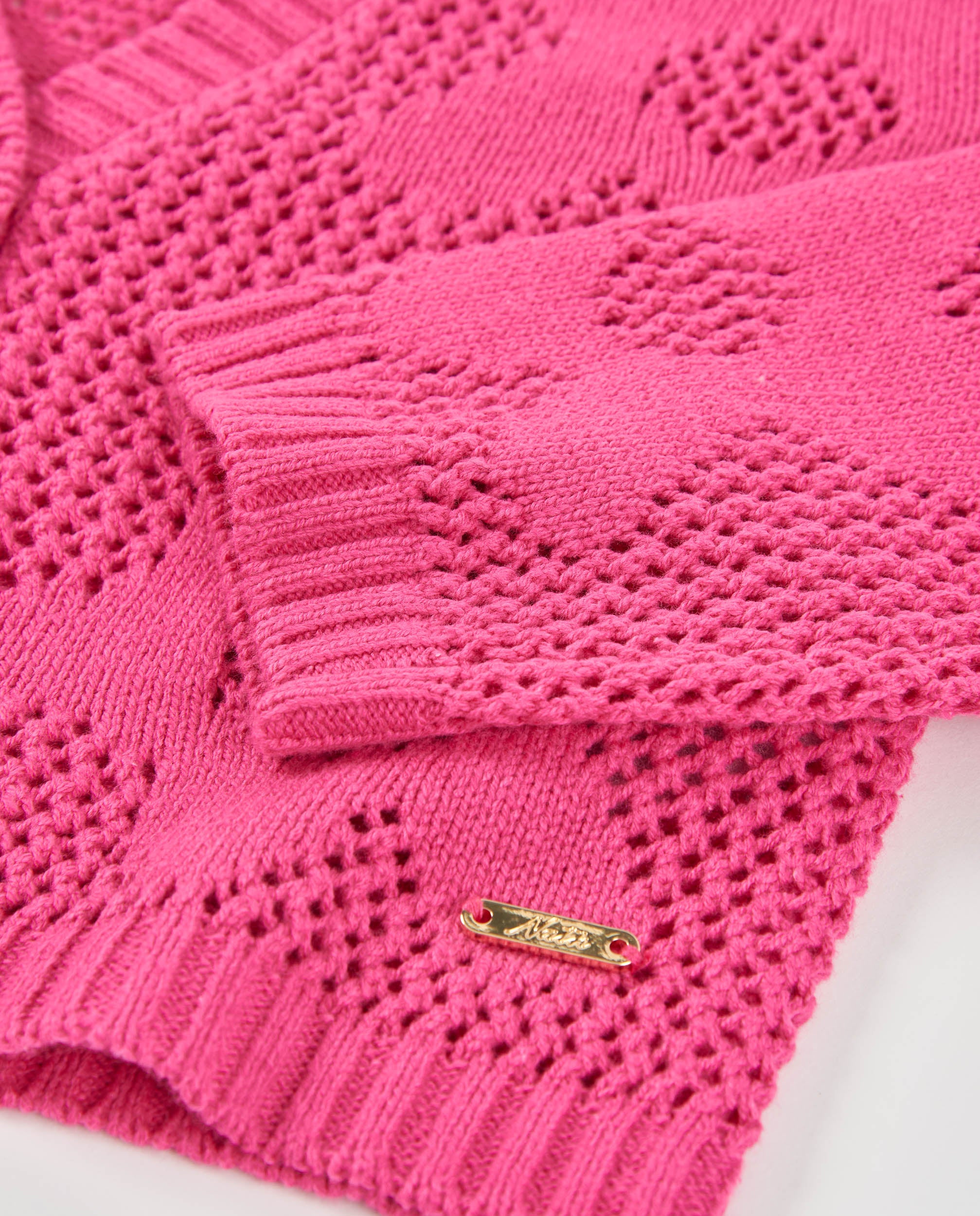 Tuc Tuc cardigan bambina fucsia traforato