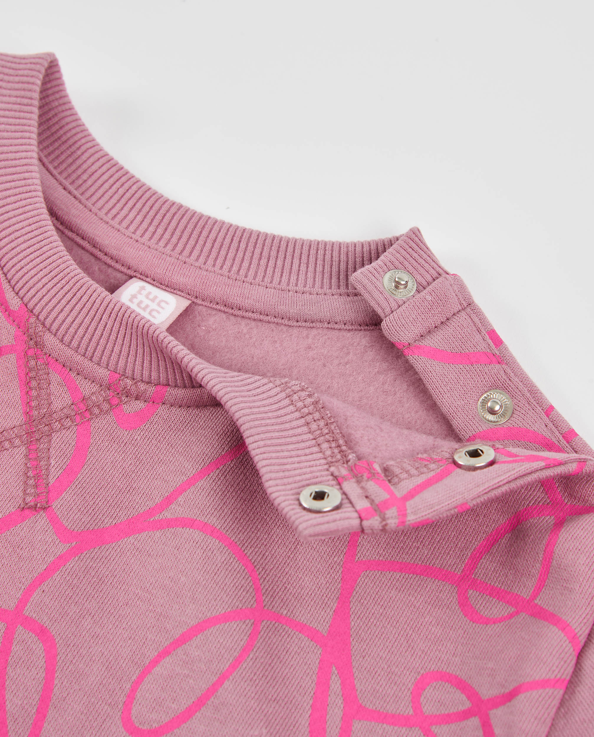 Tuc Tuc More Love vestito felpa rosa fantasia