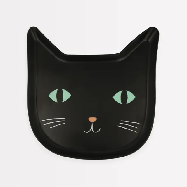 Meri Meri Gatto Nero piatto melamina Halloween 19 cm