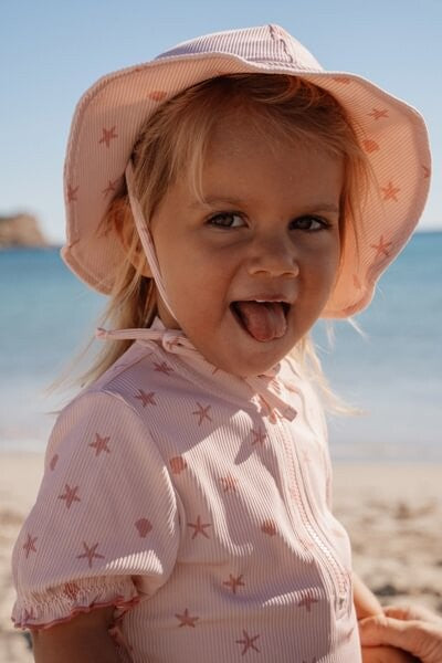 Little Dutch Cappello Sole Bimba Rosa Conchiglie Protezione Nuca