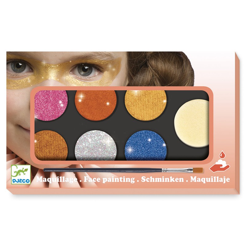 Djeco Set Trucchi Viso Bimbi Glitter 6 Colori