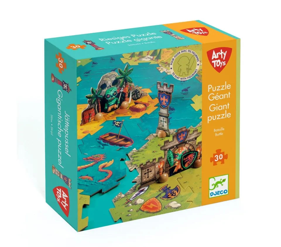 Djeco Arty Toys Puzzl'Up Battle puzzle costruzione