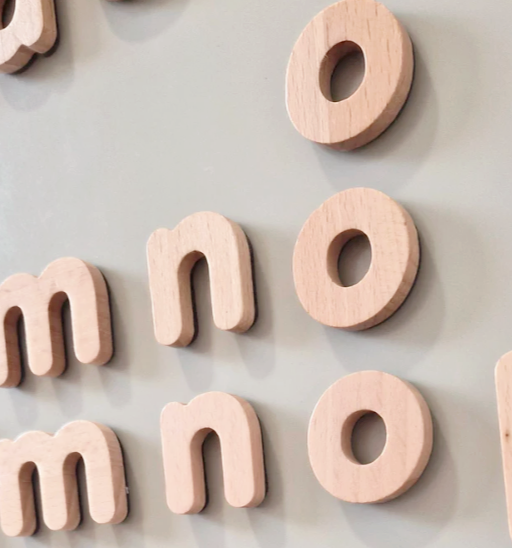 Kinderly alfabeto magnetico legno 40 pezzi con vocali extra