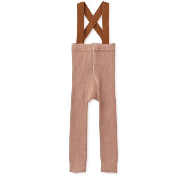 Liewood Cuno Tights calzamaglia bretelle Tuscany Rose cotone