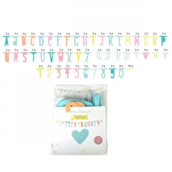 Little Lovely ghirlanda lettere pastello 138 pezzi