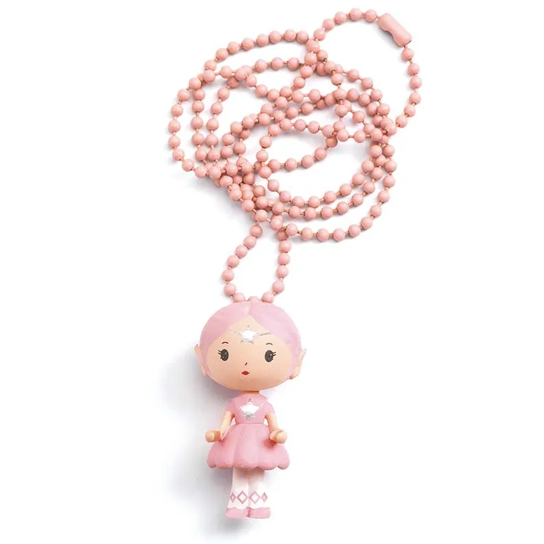 Djeco Tinyly Elfe ciondolo collana vinile 4 cm