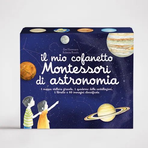 L'Ippocampo Montessori Astronomia cofanetto libro + mappe