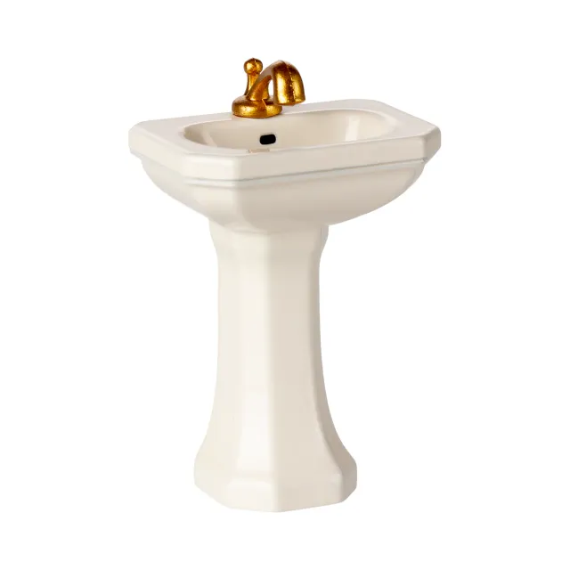 Maileg Lavabo Topo Vintage panna accessorio metallo 7,5 cm