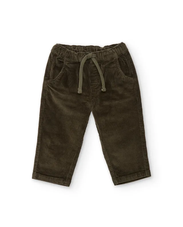 Tuc Tuc pantaloni bimbo velluto verde vita elastica