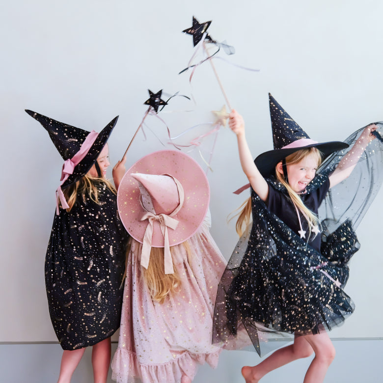 Mimi&Lula mantello strega nero in tulle 76 cm