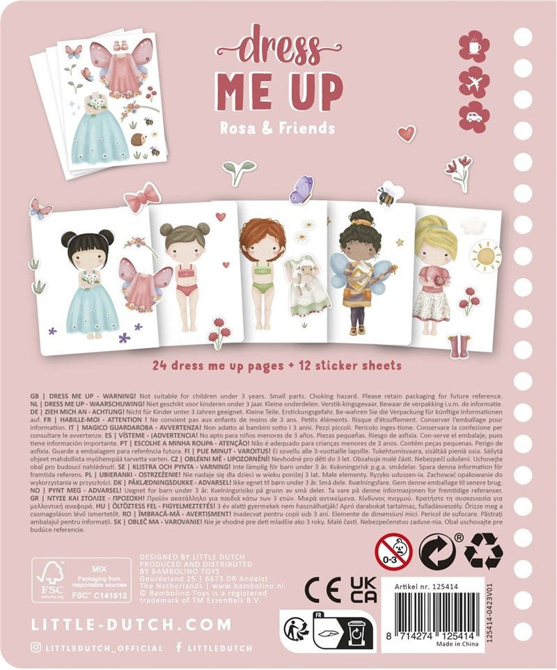 Little Dutch Rosa Friends libro vesti stickers