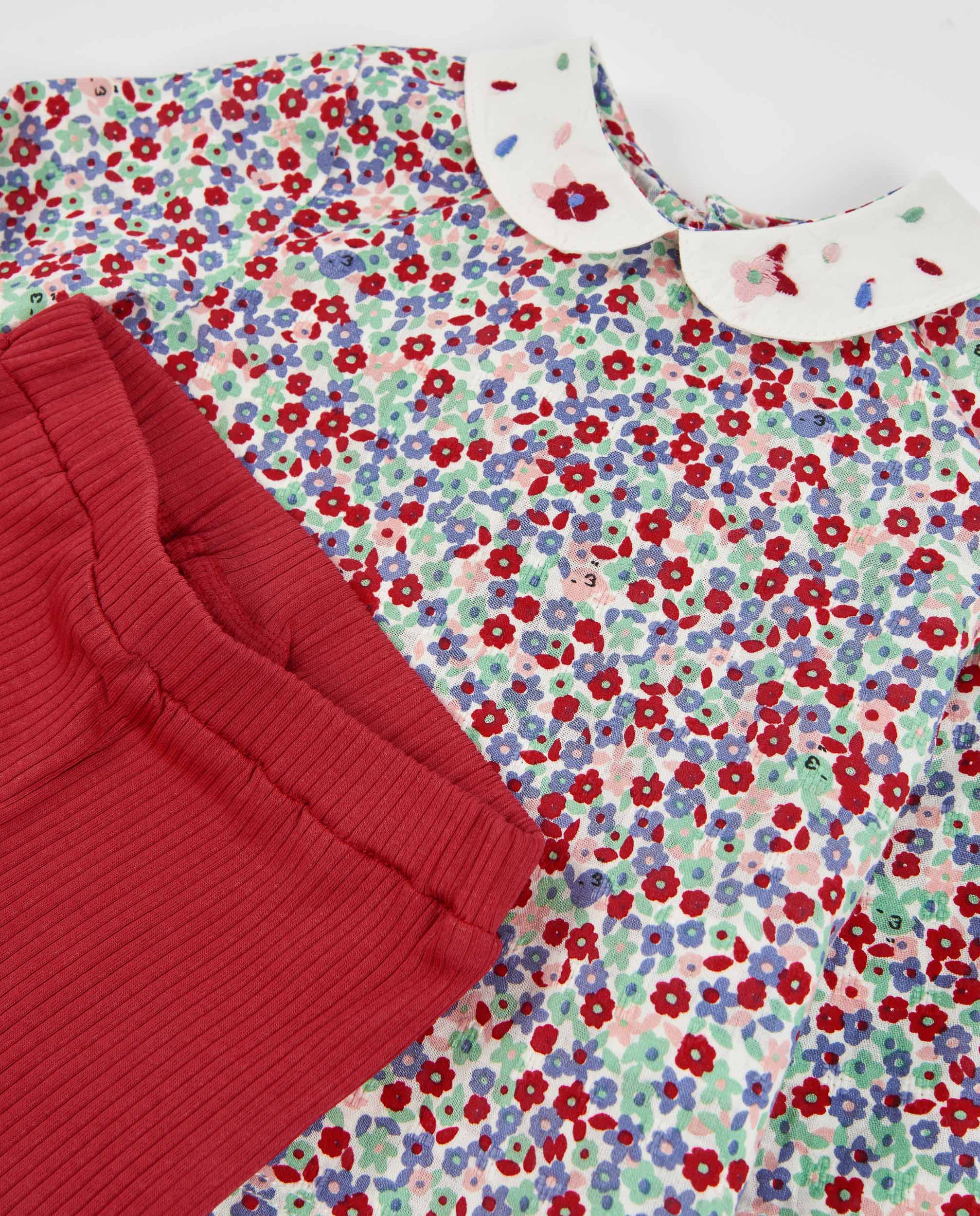 Tuc Tuc completo neonata fiori con leggings