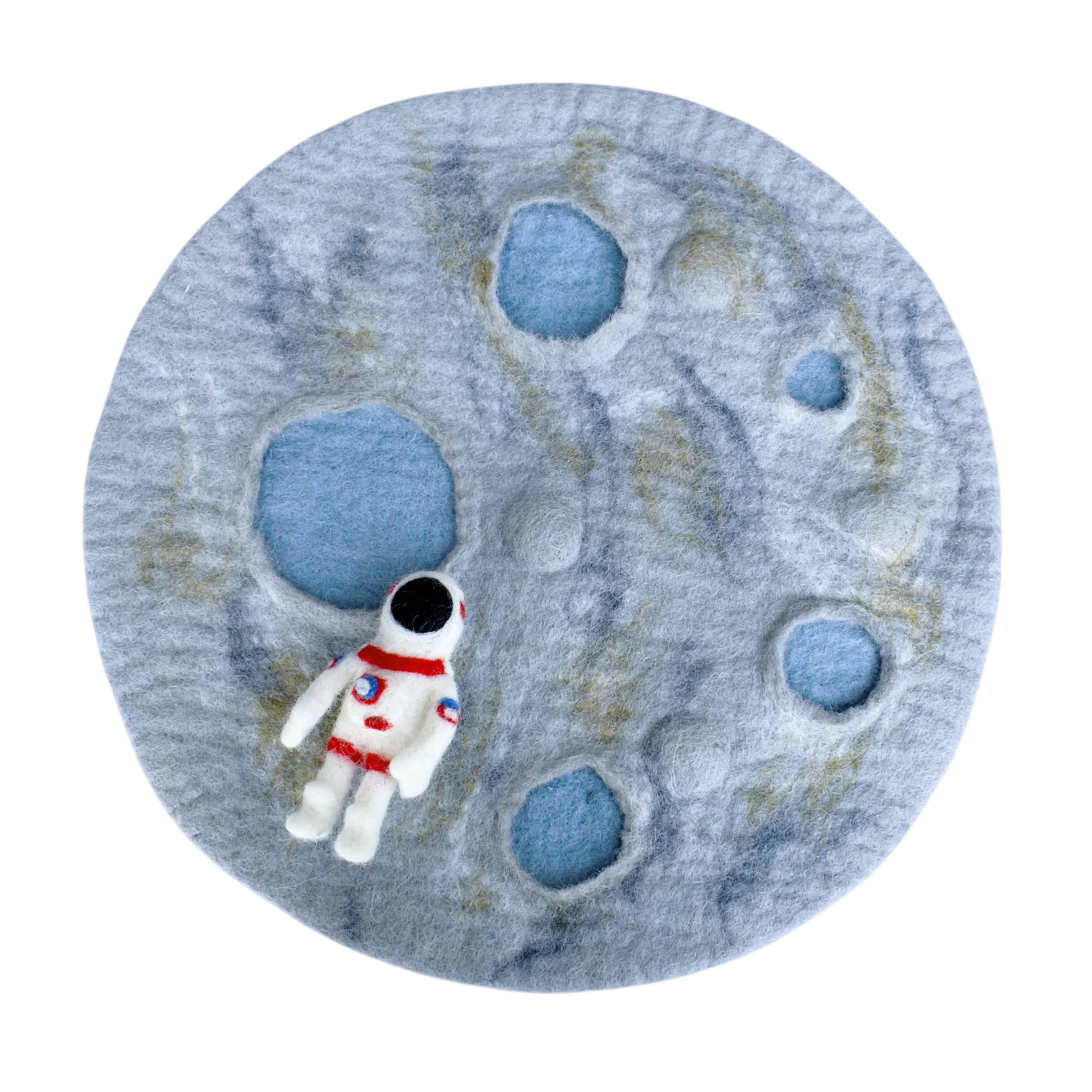 Tara Treasures Moon Crater Tappeto Luna con astronauta