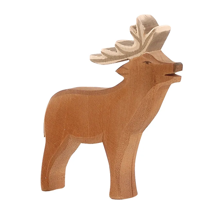 Ostheimer Cervo figura in legno 14,5 cm pittura a mano