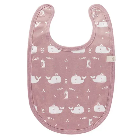 Fresk Balene Rosa bavaglio cotone bio doppio bottone