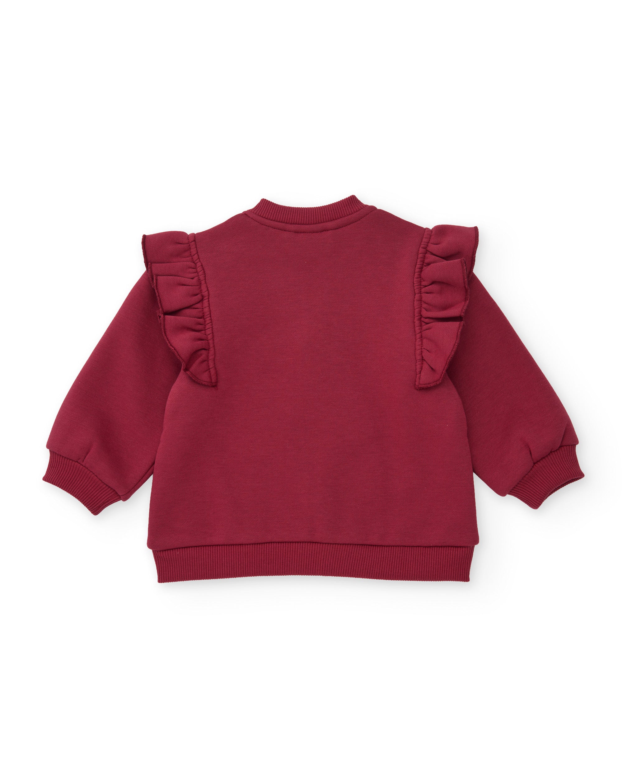 Tuc Tuc tuta felpa bambina bordeaux fiori con zip