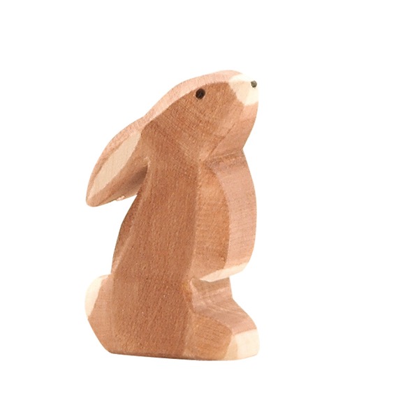 Ostheimer Coniglio orecchie basse figura legno 5,5 cm dipinta a mano