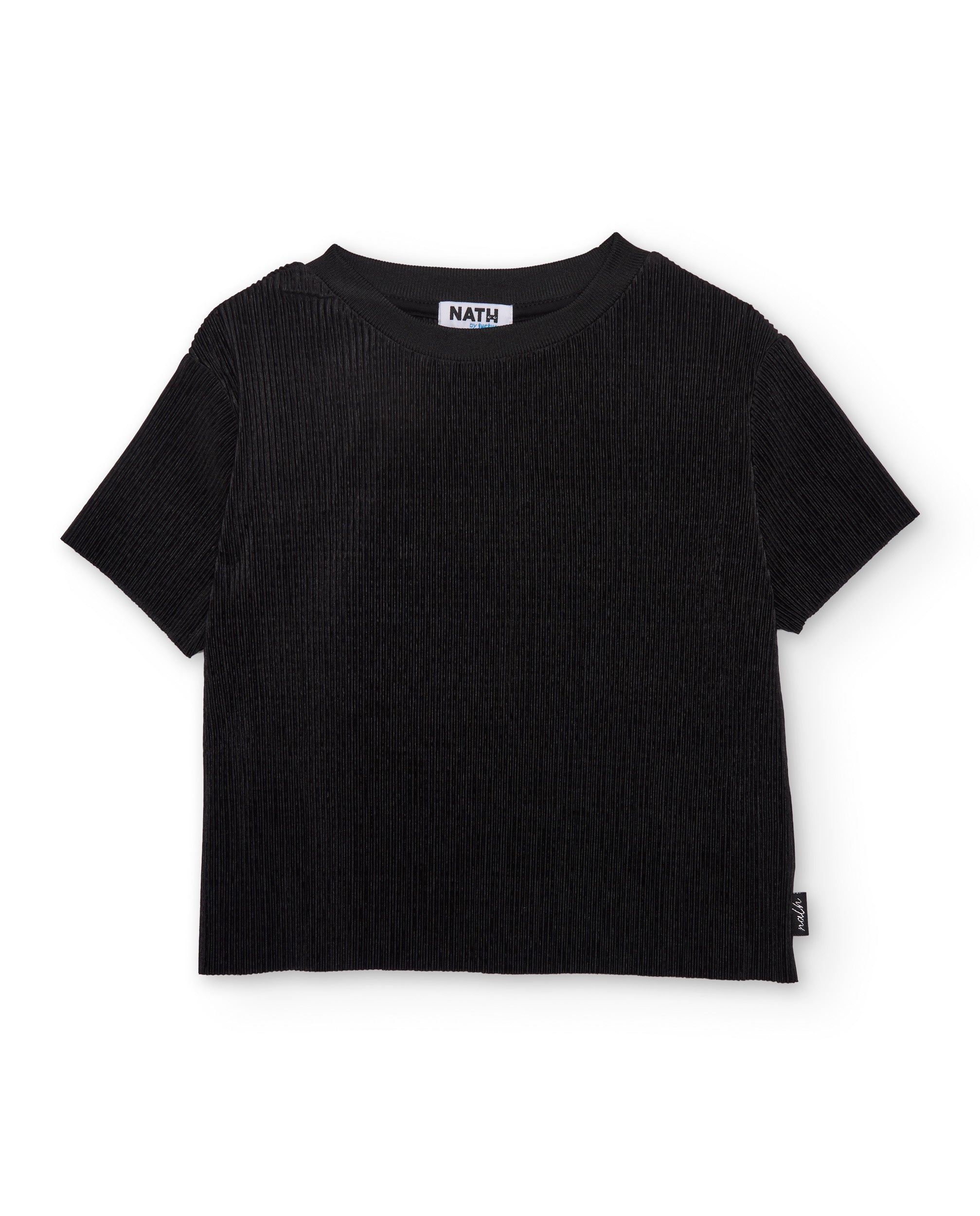Tuc Tuc T-shirt bambina nera a coste crop